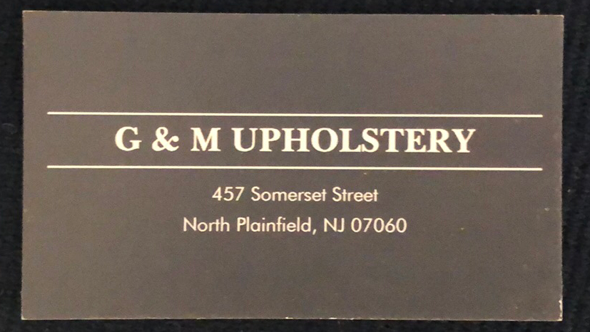 G&M Upholstery | G&M Upholstery, 457 Somerset St, North Plainfield, NJ 07060, USA | Phone: (908) 561-3789