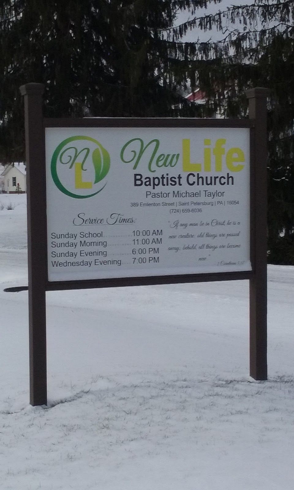 New Life Baptist Church | 389 Emlenton St, Emlenton, PA 16373, USA | Phone: (724) 659-6036