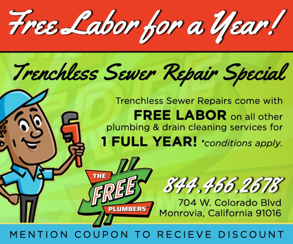 The Free Plumbers | 704 W Colorado Blvd, Monrovia, CA 91016, USA | Phone: (626) 394-9641