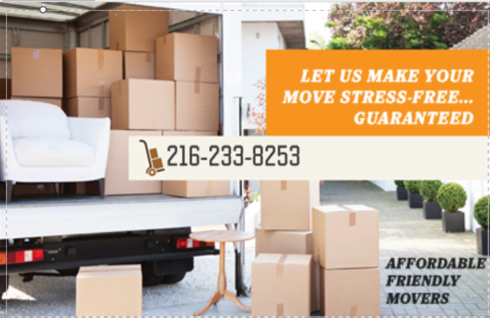 Affordable Friendly Movers | 8th St, Elyria, OH 44035, USA | Phone: (216) 233-8253