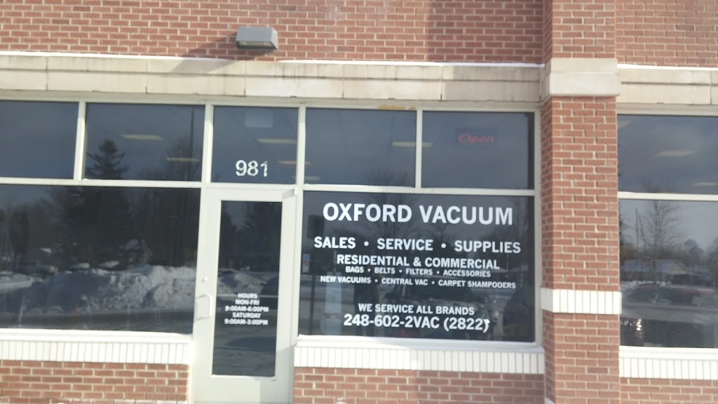 Oxford Vacuum | 981 S Lapeer Rd, Oxford, MI 48371, USA | Phone: (248) 640-2141