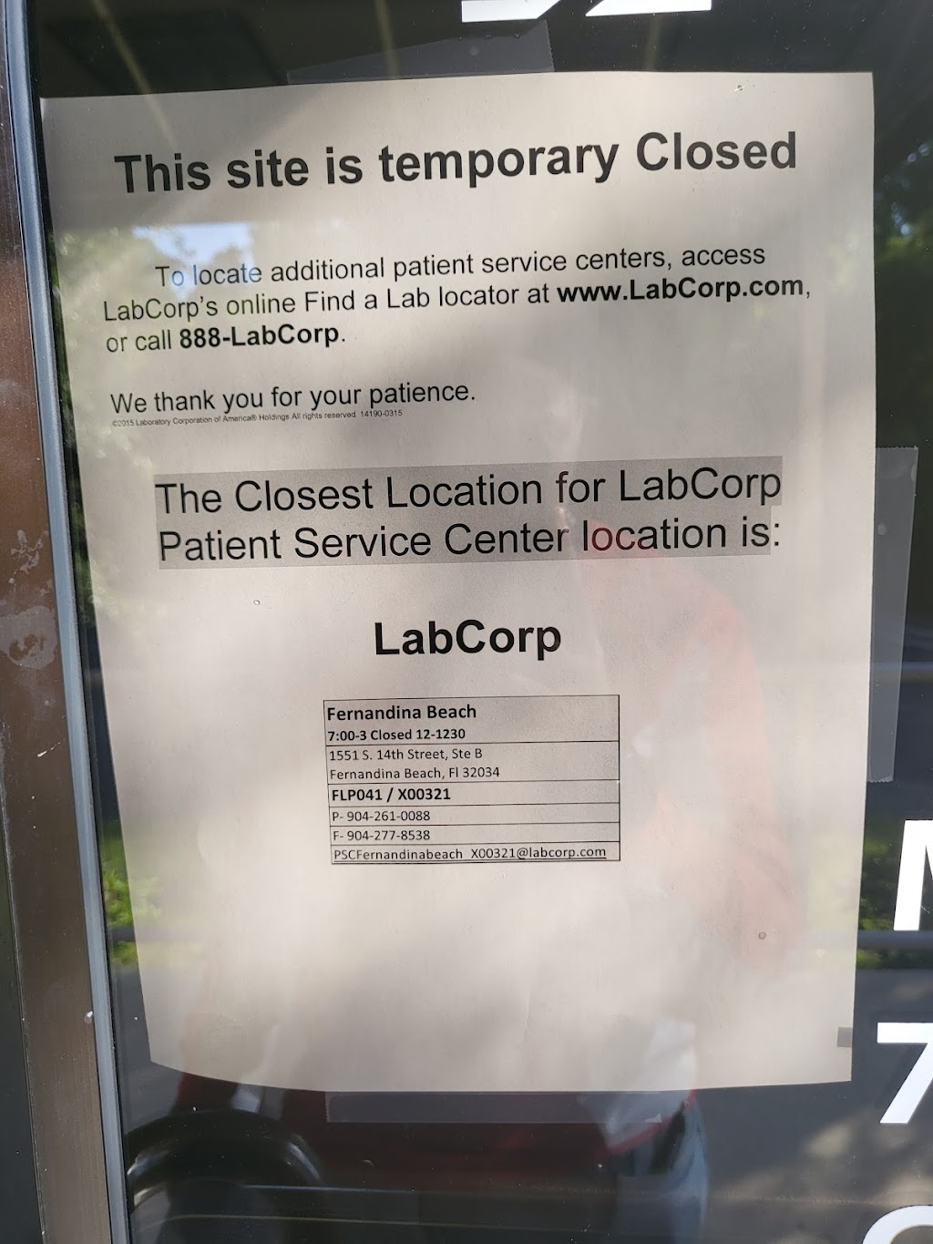 Labcorp | 850970 Us Hwy 17 N, Yulee, FL 32097, USA | Phone: (904) 875-4756