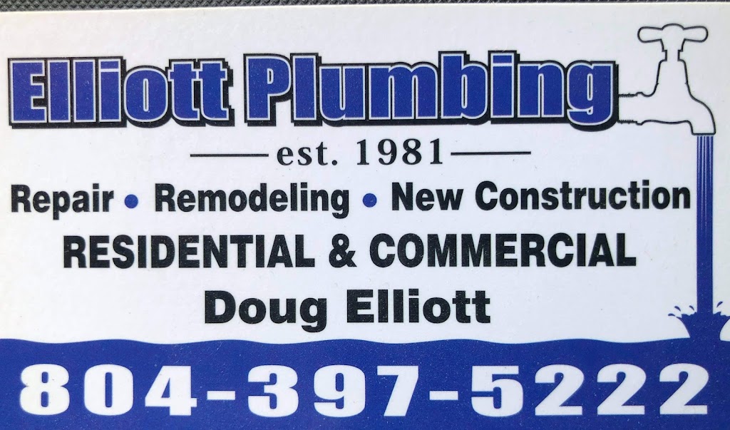 Elliott Plumbing | 2392 Newtown Rd, St Stephens Church, VA 23148, USA | Phone: (804) 397-5222