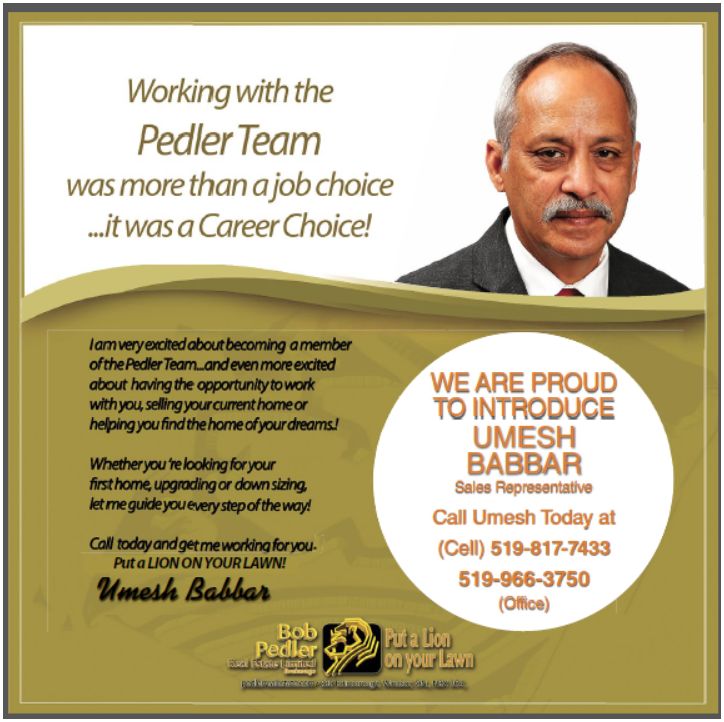 Umesh Babbar Sales Representative | 280 Edinborough St, Windsor, ON N8X 3C4, Canada | Phone: (519) 966-3750