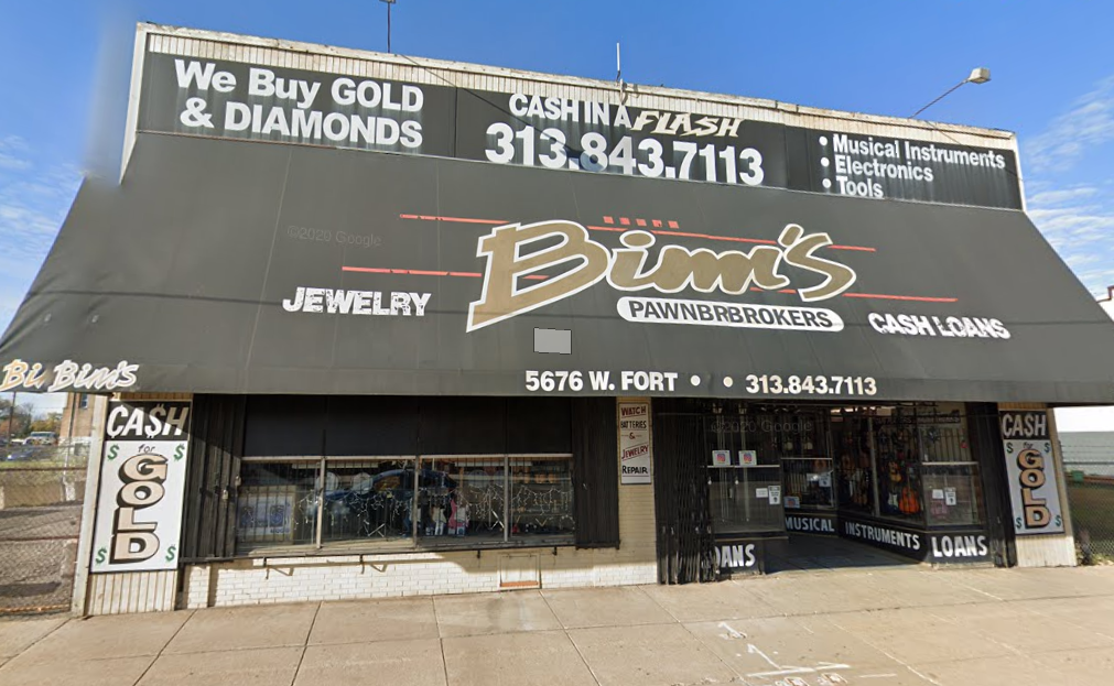 Bims Pawnbrokers | 5676 W Fort St, Detroit, MI 48209, USA | Phone: (313) 843-7113