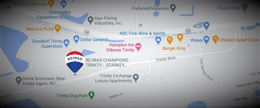 RE/MAX CHAMPIONS TRINITY - STARKEY-ODESSA - PASCO | 11541 Trinity Blvd, Trinity, FL 34655, USA | Phone: (727) 807-7887