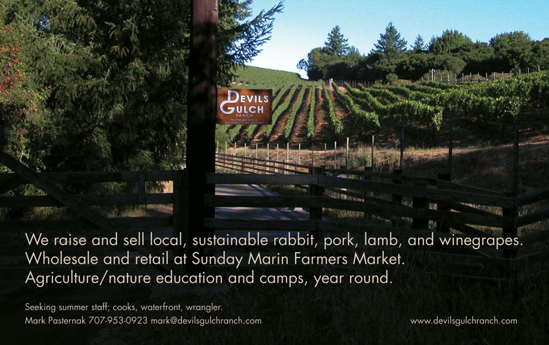 Devils Gulch Ranch | 200 Road to Ranch Visits by appointment, Nicasio, CA 94946, USA | Phone: (415) 662-1099