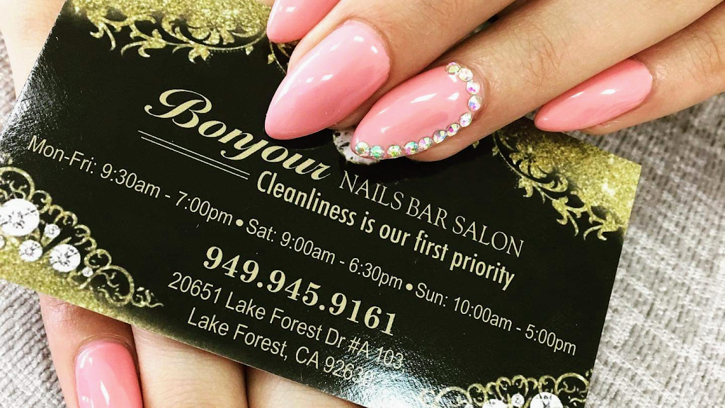 Bonjour Nails Bar Salon - Lake Forest | 20651 Lake Forest Dr A103, Lake Forest, CA 92630, USA | Phone: (949) 945-9161