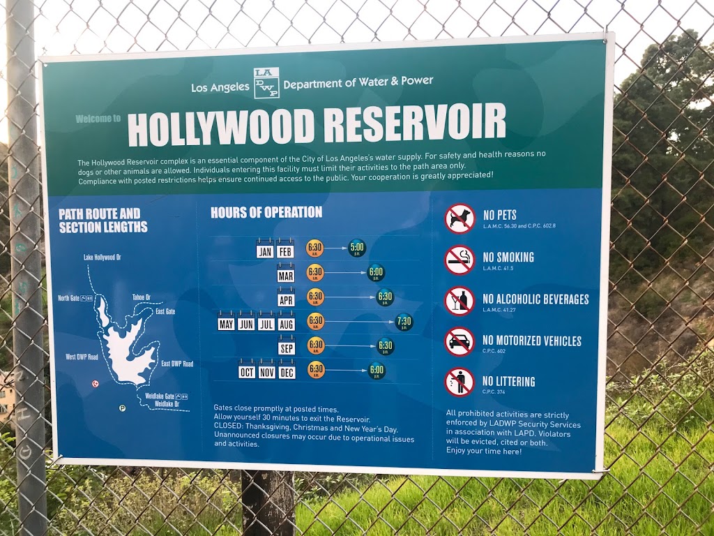 Hollywood Reservoir | 90068, Reservoir St, Los Angeles, CA 90026, USA | Phone: (213) 473-3231