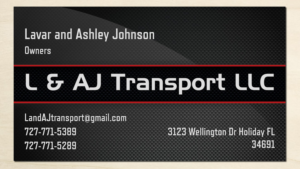 L & AJ Transport LLC | 3123 Wellington Dr, Holiday, FL 34691, USA | Phone: (727) 771-5389