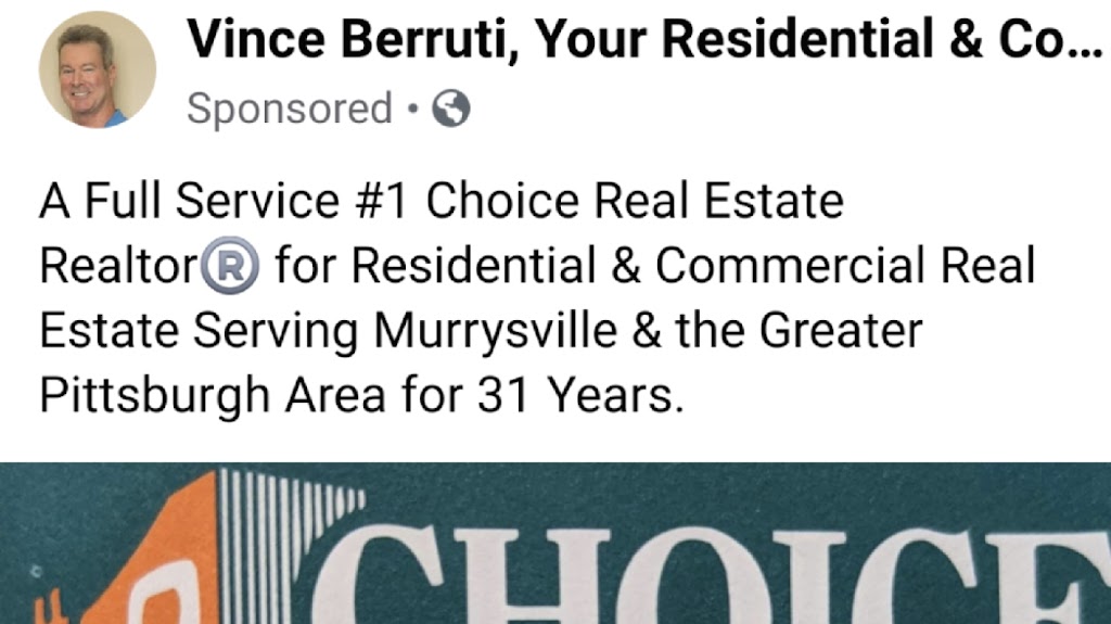 Vince Berruti: #1 Choice Real Estate | 3141 Lillian Ave, Murrysville, PA 15668, USA | Phone: (412) 389-1202