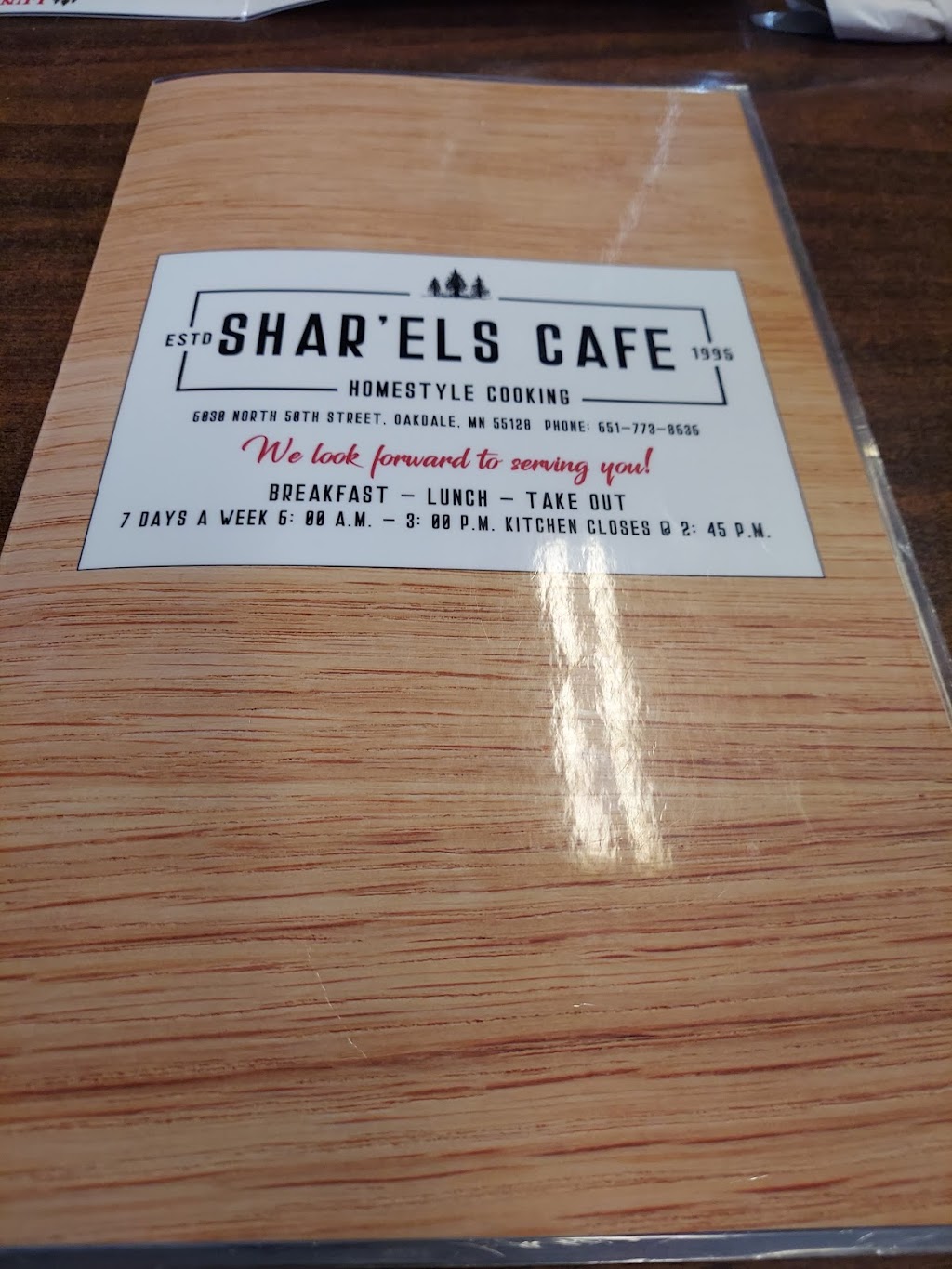 Sharels Cafe | 6030 50th St N, St Paul, MN 55128, USA | Phone: (651) 773-8636
