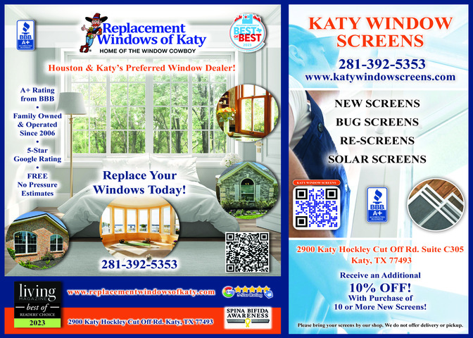 Replacement Windows of Katy | 2900 Katy Hockley Cut Off Rd, Katy, TX 77493, United States | Phone: (281) 392-5353