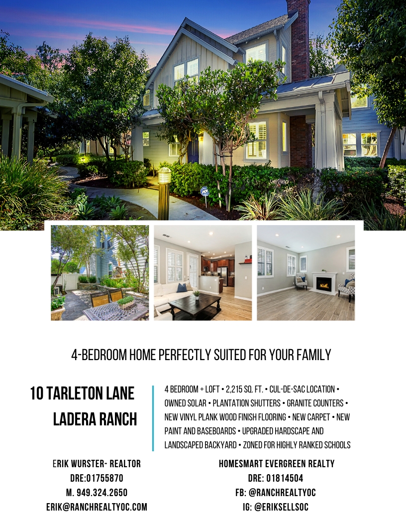 W Realty Group - Erik Wurster | Alcott St, Ladera Ranch, CA 92694, USA | Phone: (949) 324-2650