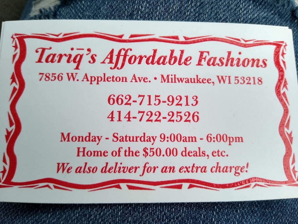 Tariqs Affordable Fashions | 7856 W Appleton Ave, Milwaukee, WI 53218, USA | Phone: (414) 722-2526