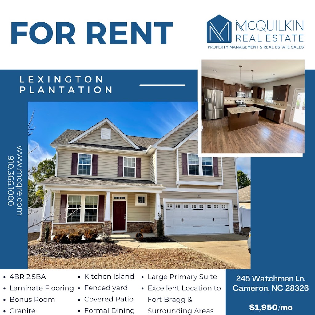 McQuilkin Real Estate Property Management & Real Estate Sales | 1860 NC-87 S, Cameron, NC 28326, USA | Phone: (910) 366-1000