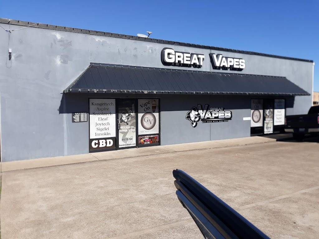 Great Vapes | 300 Bryant Ave, Midlothian, TX 76065, USA | Phone: (972) 775-2900