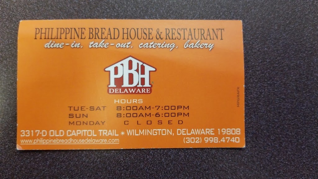 Philippine Bread House & Restaurant | 3317 Old Capitol Trail, Wilmington, DE 19808, USA | Phone: (302) 998-4740