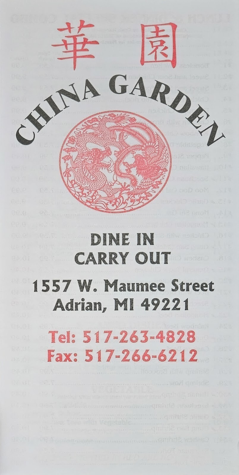 China Garden Restaurant | 1557 W Maumee St, Adrian, MI 49221, USA | Phone: (517) 263-4828