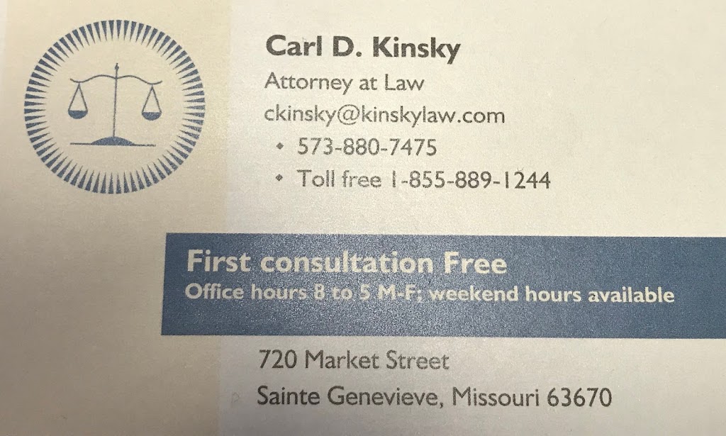 Carl D Kinsky Attorney at Law LLC | 720 Market St, Ste. Genevieve, MO 63670, USA | Phone: (573) 880-7475