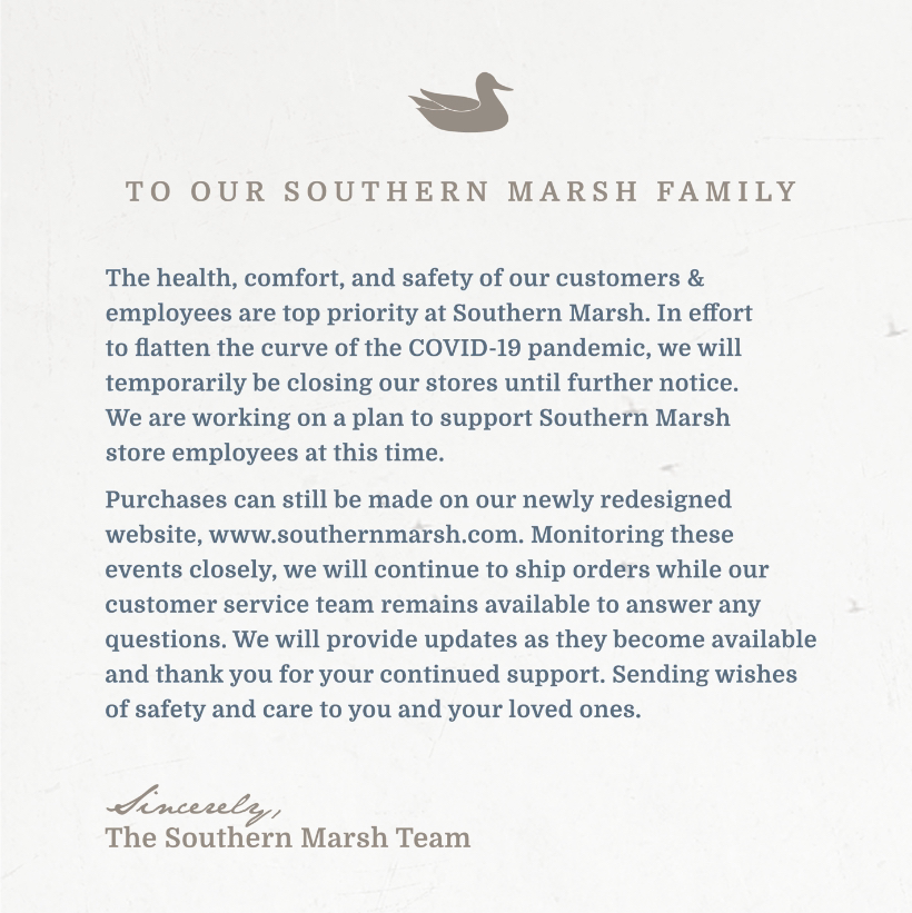 Southern Marsh Collection | 2100 Tanger Blvd Suite 154, Gonzales, LA 70737, USA | Phone: (225) 644-9080