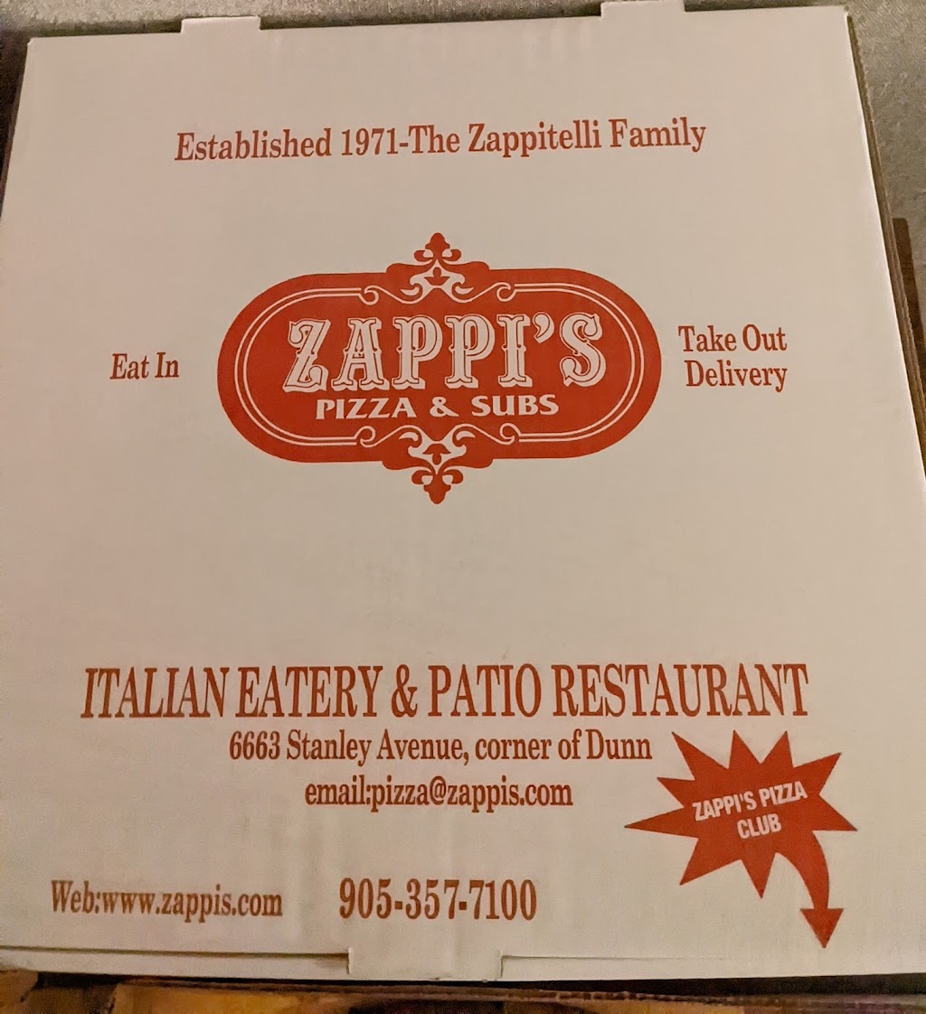 Zappis Pizza & Pasta | 6663 Stanley Ave, Niagara Falls, ON L2G 3Y9, Canada | Phone: (905) 357-7100