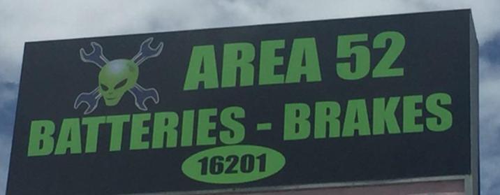 Area 52 Batteries & Brakes | 16201 US-19, Hudson, FL 34667, USA | Phone: (727) 857-4373