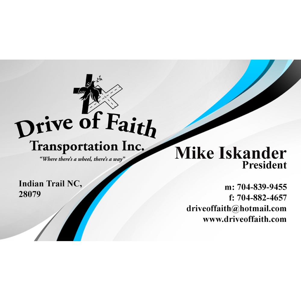 DRIVE OF FAITH TRANSPORTATION INC | 3613 Wesley Chapel Stouts Rd, Monroe, NC 28110, USA | Phone: (704) 839-9455