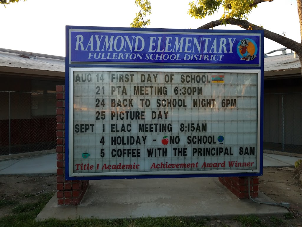 Raymond Elementary School | 517 Raymond Ave, Fullerton, CA 92831, USA | Phone: (714) 447-7740