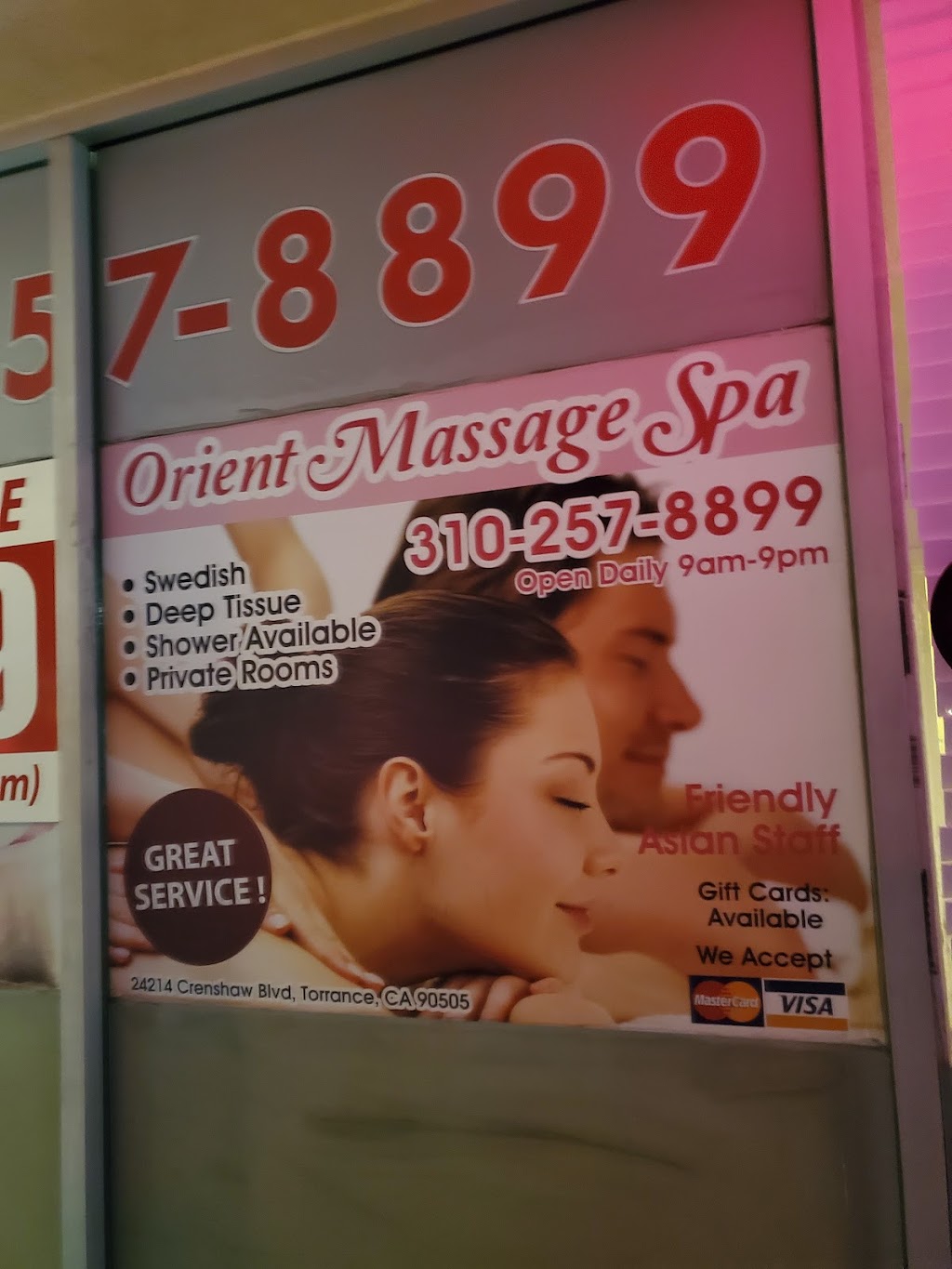 Orient Massage Spa | 24214 Crenshaw Blvd, Torrance, CA 90505, USA | Phone: (310) 257-8899