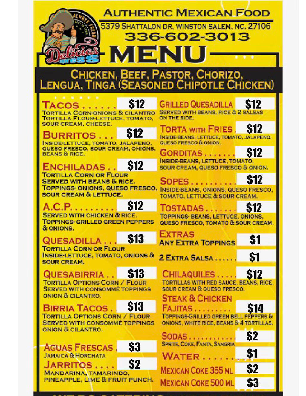 Delicias Xpress | 5379 Shattalon Dr, Winston-Salem, NC 27106, USA | Phone: (336) 602-3013