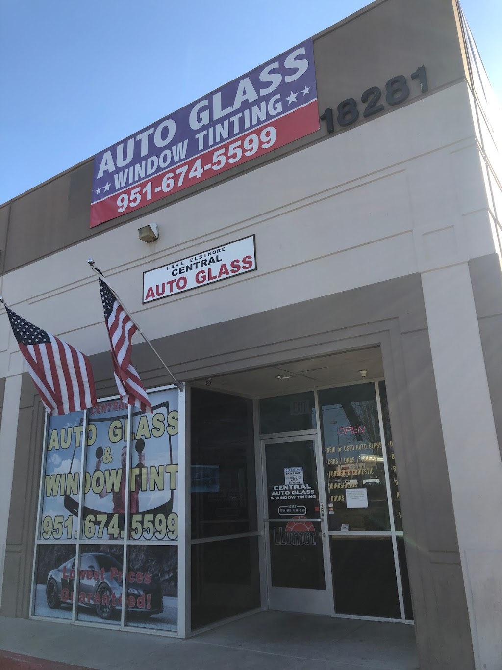Central Auto Glass | 18281 Collier Ave suite #F, Lake Elsinore, CA 92530, USA | Phone: (951) 674-5599