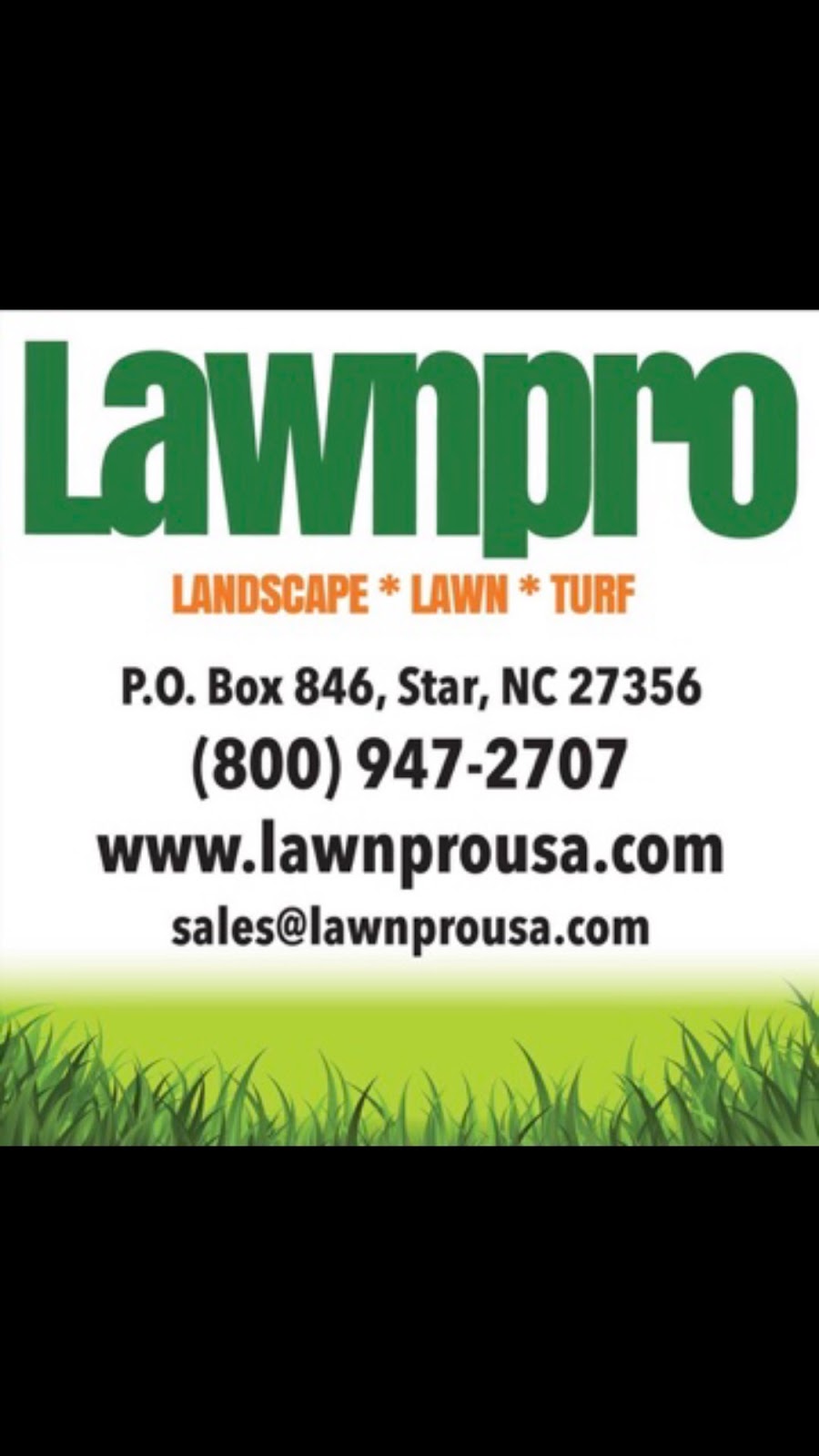 LAWNPRO USA, LLC | 142 Dover St, Star, NC 27356, USA | Phone: (800) 947-2707