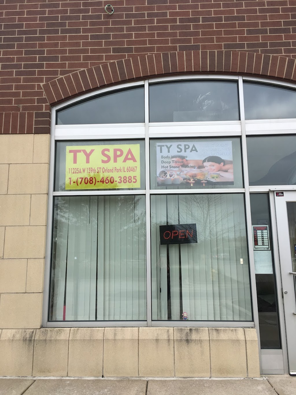 TY Spa | 11225a W 159th St, Orland Park, IL 60467, USA | Phone: (708) 460-3885