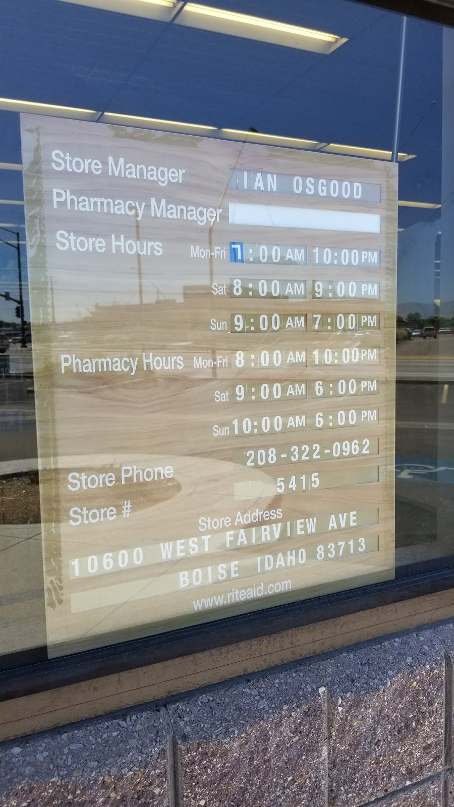 Rite Aid Pharmacy | 10600 W Fairview Ave, Boise, ID 83713, USA | Phone: (208) 322-0962