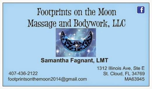 Footprints On The Moon Massage and Bodywork St Cloud, FL | 1312 Illinois Ave, St Cloud, FL 34769, USA | Phone: (407) 436-2122