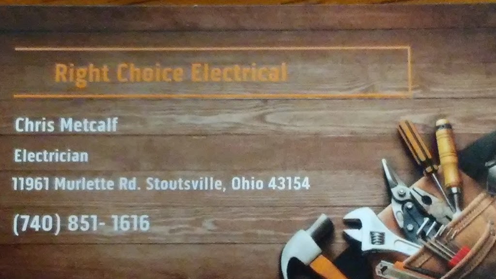 Right Choice Electrical | 11961 Murlette Rd SW, Stoutsville, OH 43154, USA | Phone: (740) 851-1616