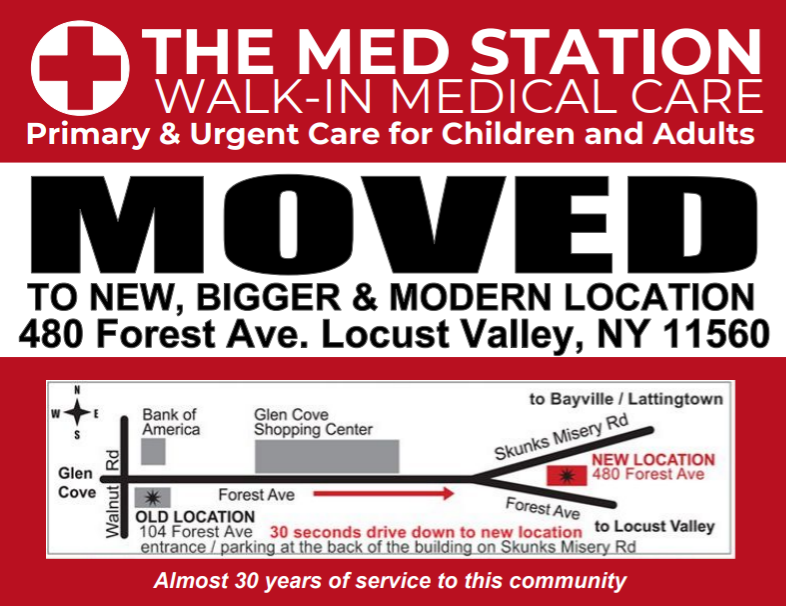 MED STATION OF GLEN COVE Moved to Locust Valley | 480 Forest Ave, Locust Valley, NY 11560, USA | Phone: (516) 759-5406