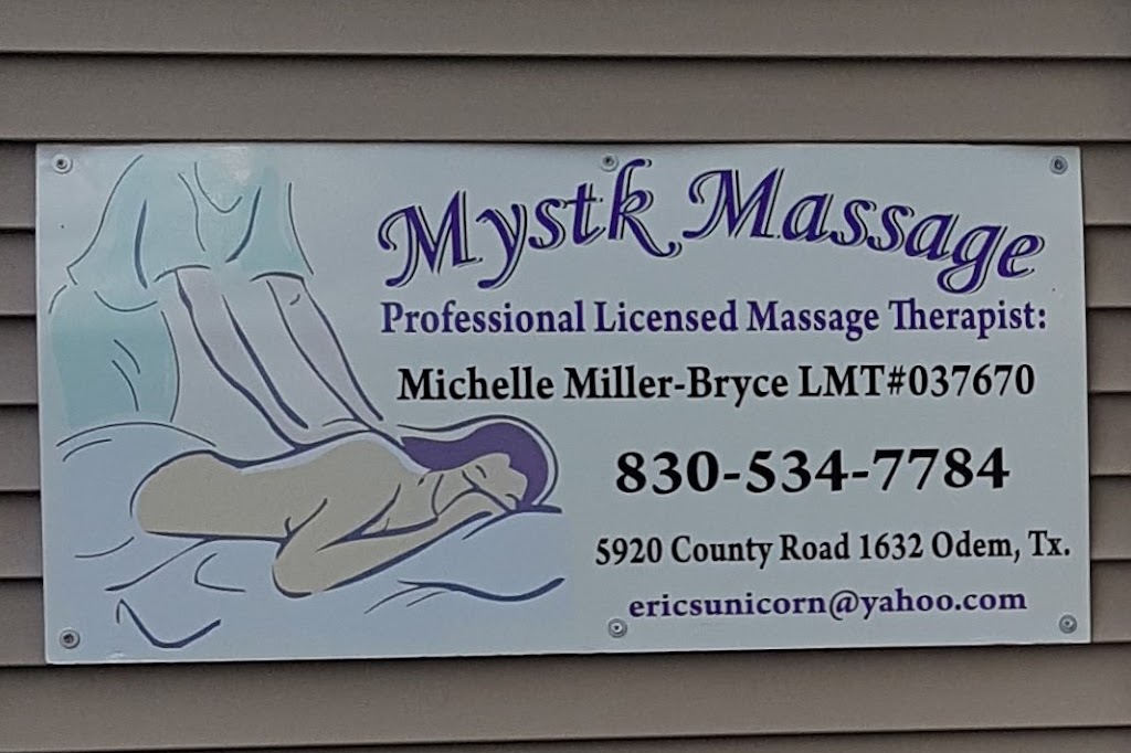 Mystk Massage | 5920 County Rd 1632, Odem, TX 78370, USA | Phone: (830) 534-7784