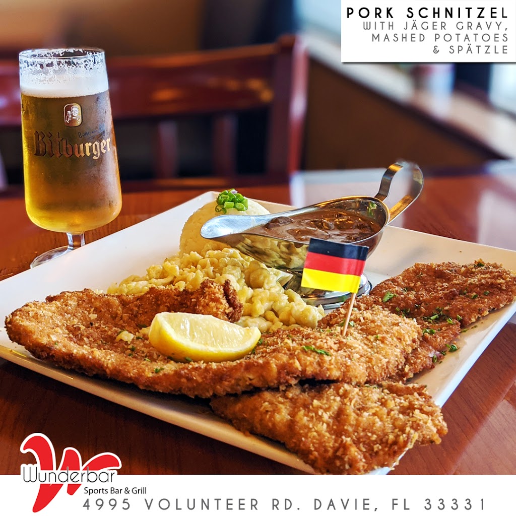 Wunderbar Sports Bar & Grill | 4995 SW 148th Ave, Davie, FL 33331, USA | Phone: (954) 530-9215