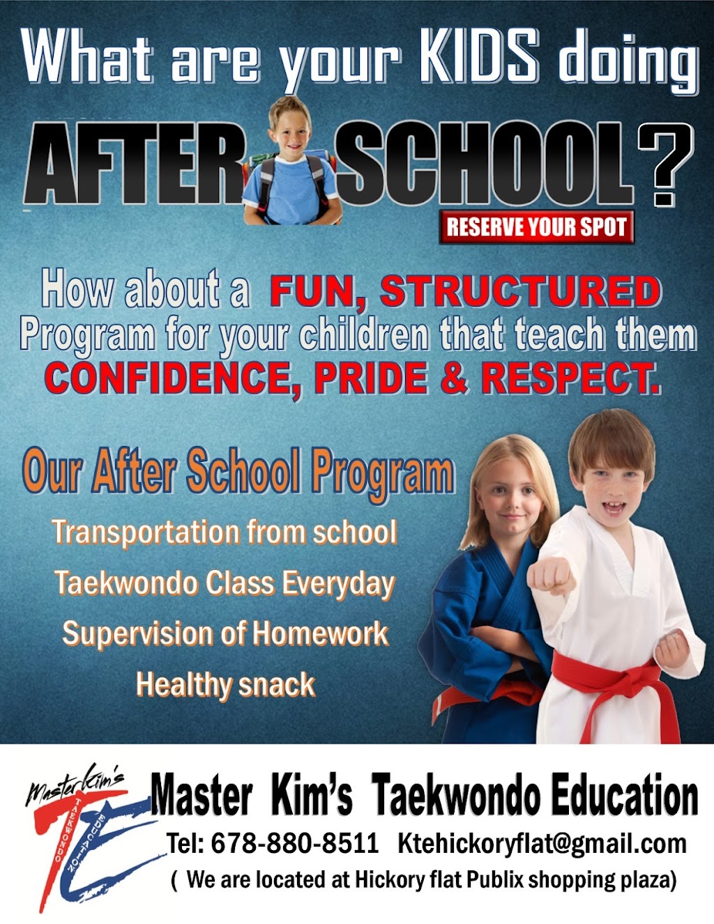 Master Kims Taekwondo Education | 6175 #, Hickory Flat Hwy #150, Canton, GA 30115, USA | Phone: (678) 880-8511