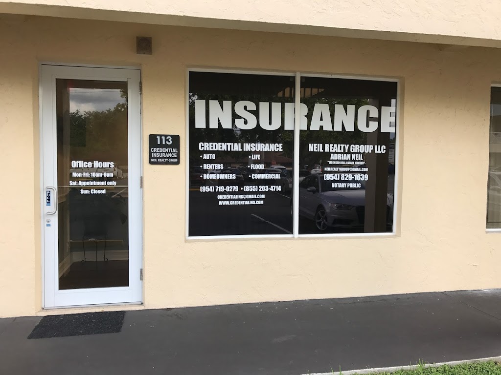 Credential insurance llc | 7300 W McNab Rd #113, Tamarac, FL 33321 | Phone: (954) 719-0279