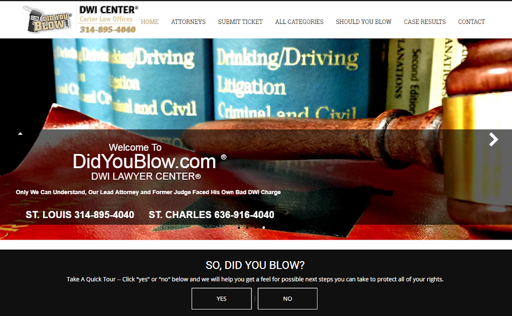 DWI Lawyer Center® DidYouBlow.com® | 348 Woodbridge Dr, St Charles, MO 63303, USA | Phone: (636) 916-4040