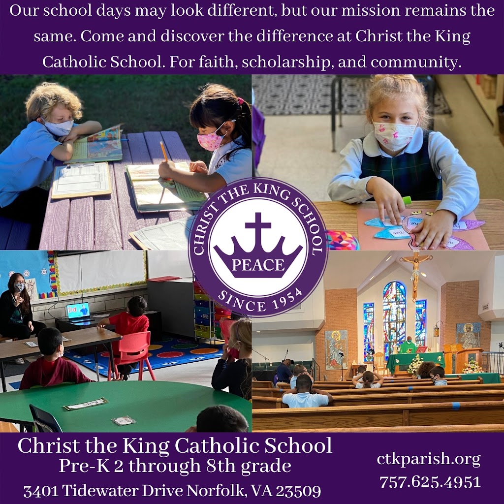 Christ The King Catholic School | 3401 Tidewater Dr, Norfolk, VA 23509, USA | Phone: (757) 625-4951