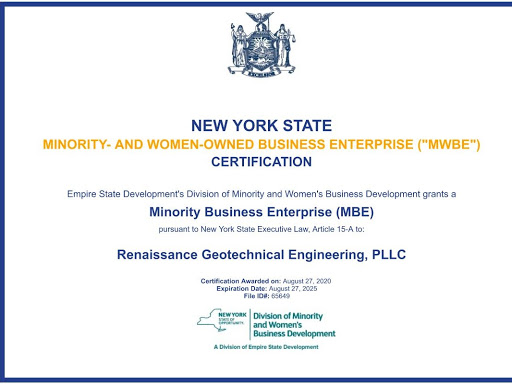 Renaissance Geotechnical Engineering, PLLC | 2320 Nott St E Box 9401, Schenectady, NY 12309, USA | Phone: (518) 902-9222
