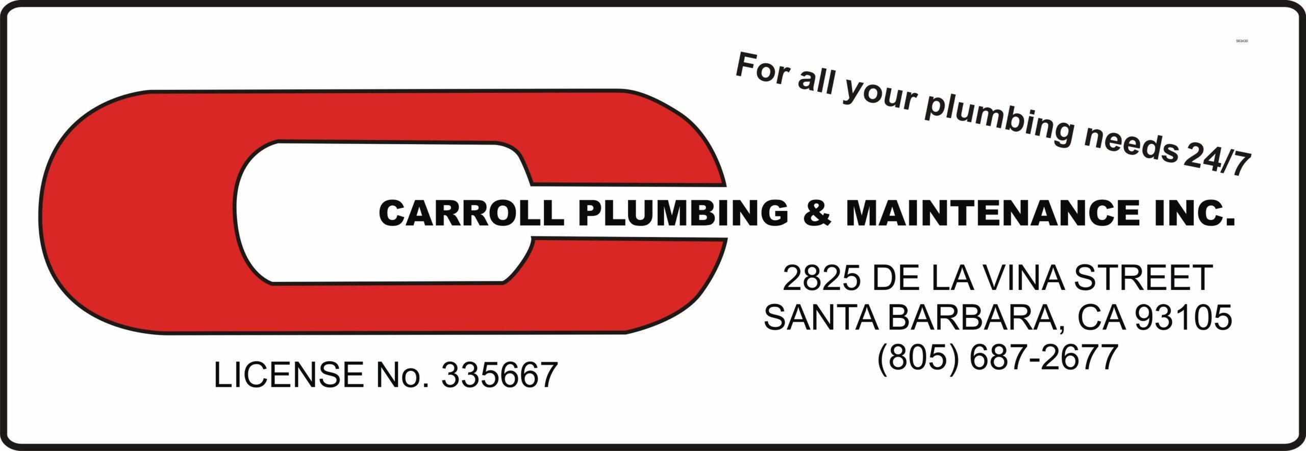 Carroll Plumbing & Maintenance Inc. | 2825 De La Vina St, Santa Barbara, CA 93105, United States | Phone: (805) 687-2677