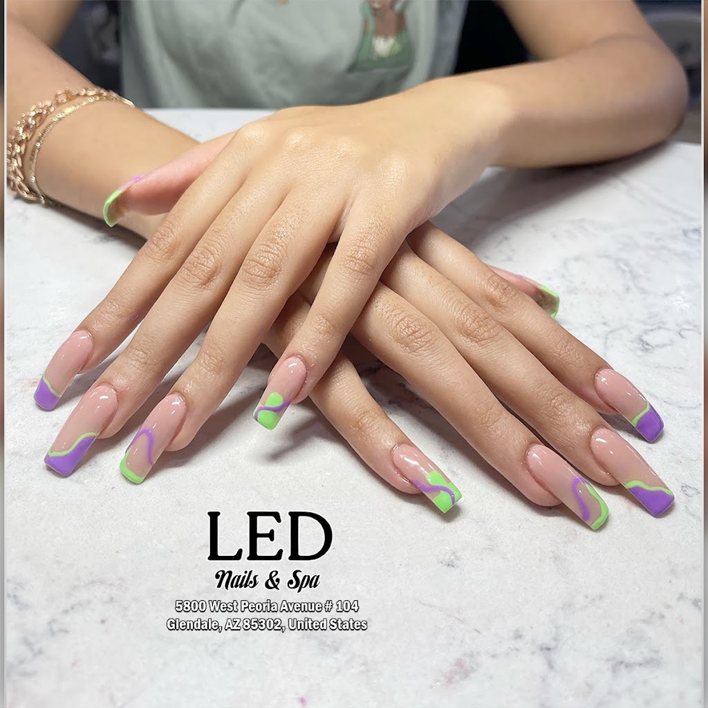 L.E.D Nails and Spa | 5800 W Peoria Ave #104, Glendale, AZ 85302, USA | Phone: (623) 776-9424