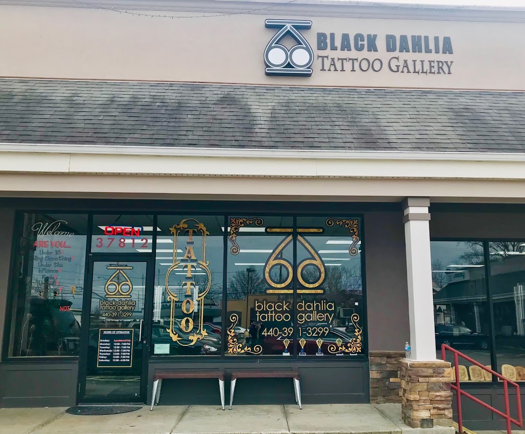 Black Dahlia Tattoo Gallery | 37812 Vine St, Willoughby, OH 44094, USA | Phone: (440) 391-3299