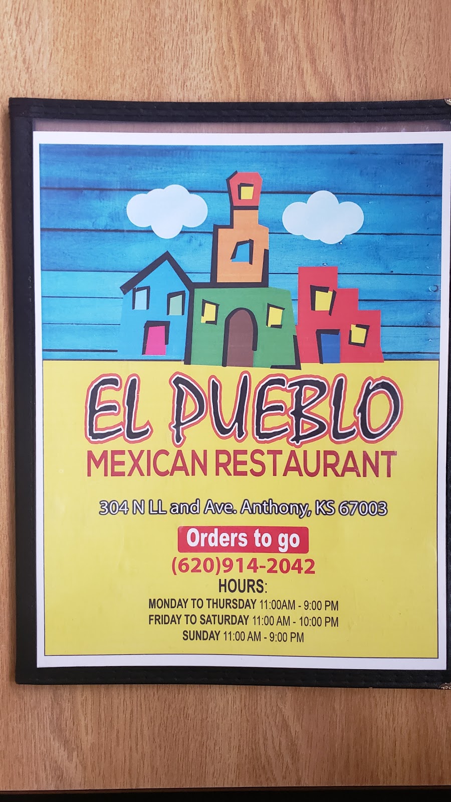 El Pueblo Mexican Restaurant | 304 N Ll and G Ave, Anthony, KS 67003, USA | Phone: (620) 914-2042
