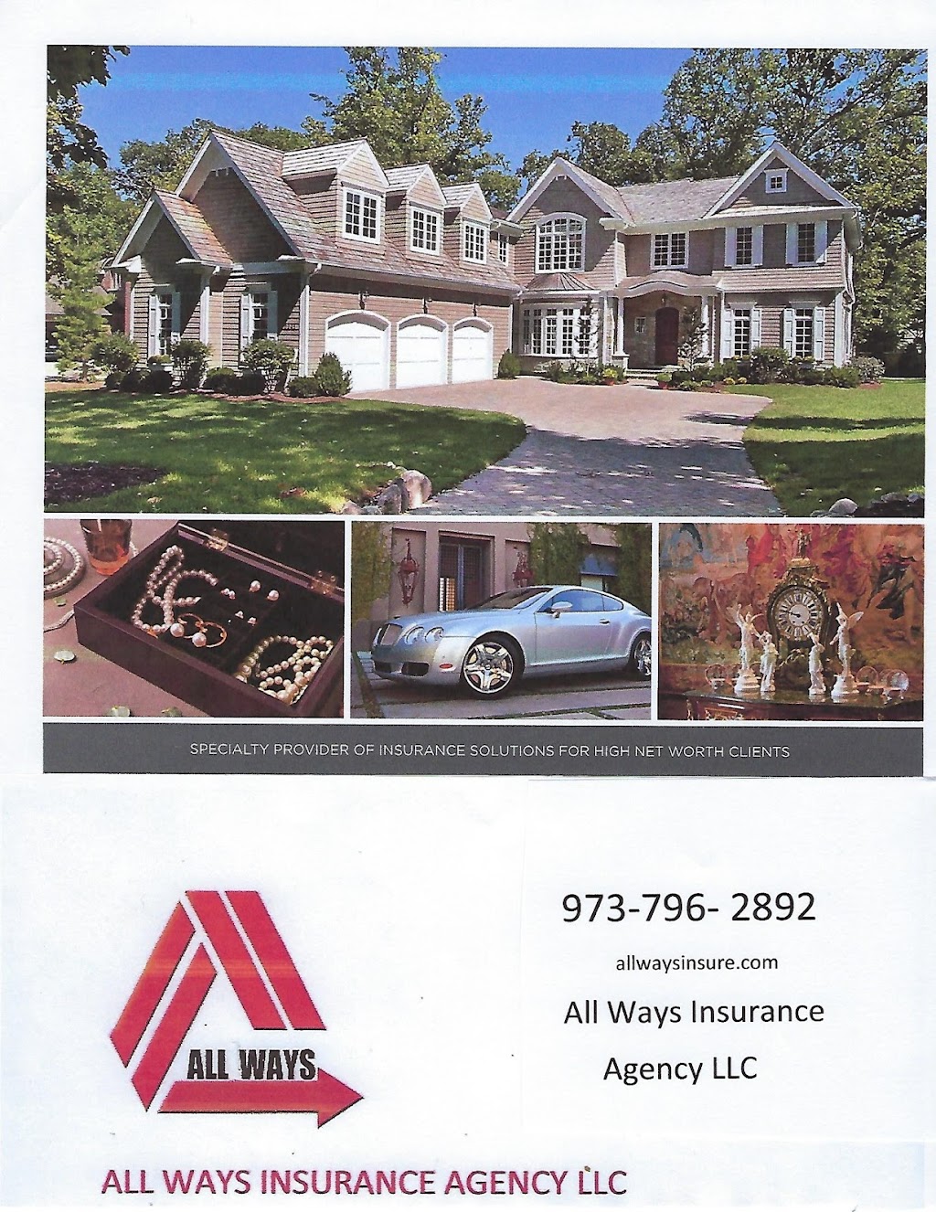 ALL WAYS INSURANCE AGENCY LLC | 12 Springview Dr, Morristown, NJ 07960, USA | Phone: (973) 796-2892